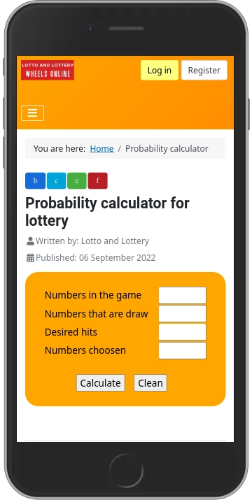 Probability calculator